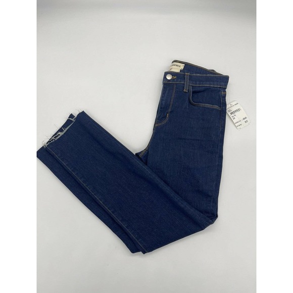 L'Agence Sada High Rise Crop Slim Jeans Lexington Dark Wash Size 24 - Picture 10 of 10